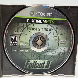 Fallout 3 Xbox 360 Platinum Hits Bethesda RPG Action Game Disc Only